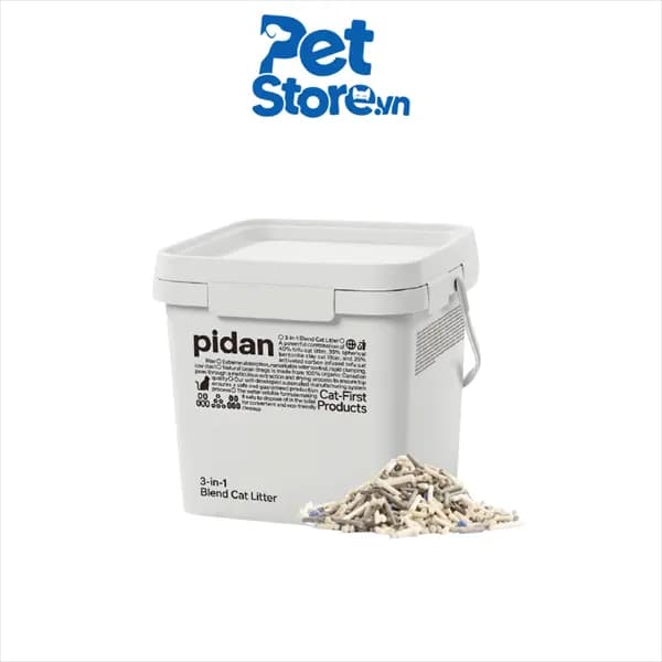 Cát Pidan 3in1 Đậu Nành + Đất Sét + Than Hoạt Tính 5.2kg