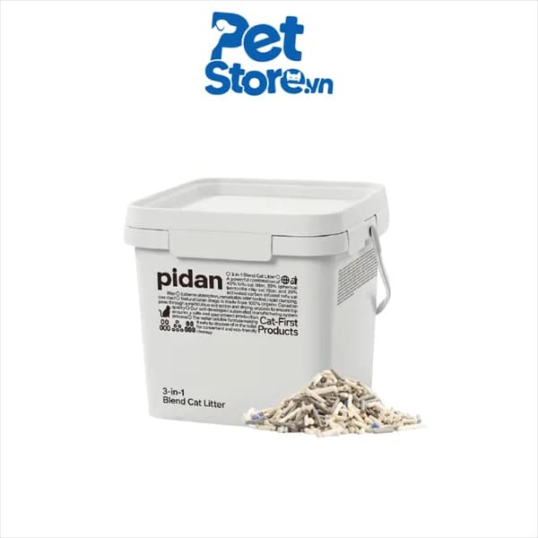 Cát Pidan 3in1 Đậu Nành + Đất Sét + Than Hoạt Tính 5.2kg