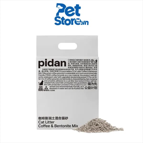 Cát Pidan Cà Phê (40%) Mix Đất Sét (60%) 2.4kg