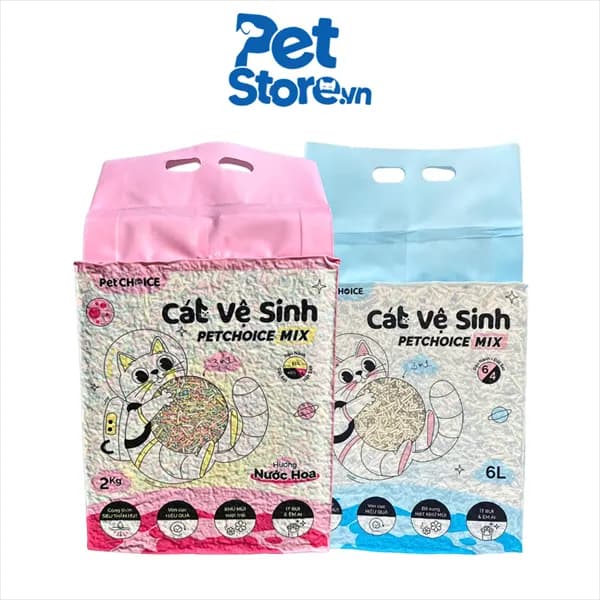 Cát Vệ Sinh Cho Mèo Đậu Nành Mix Đất Sét PetChoice 6L