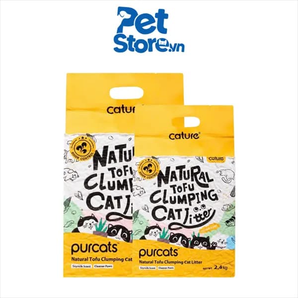 Cát Vệ Sinh Cho Mèo Tofu Cature Pellet Milk 6L ( Túi 2.4kg)