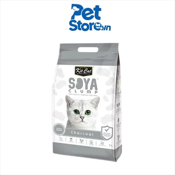 Cát Vệ Sinh Đậu Nành Kit Cat - Than SoyalClumb Charcoal 7L/2.8kg