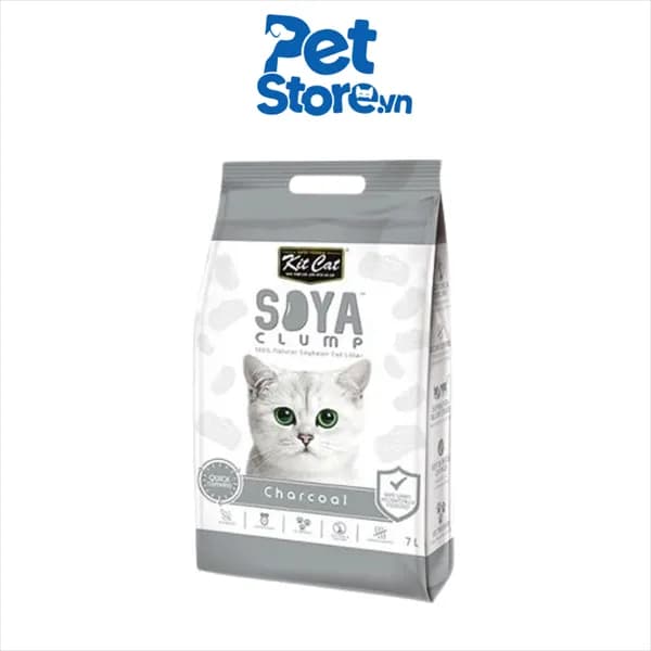 Cát Vệ Sinh Đậu Nành Kit Cat - Than SoyalClumb Charcoal 7L/2.8kg