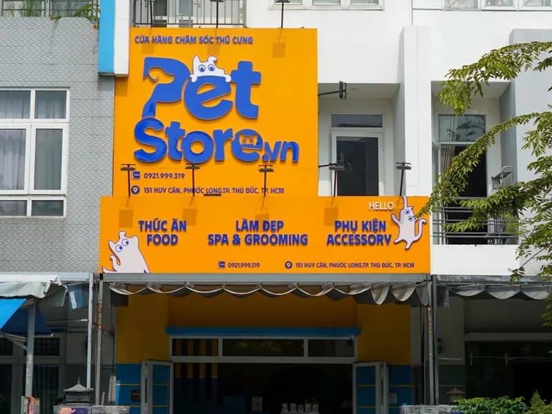 Cửa hàng PetStore.vn tại 151 Huy Cận KDC Gia Hoà với dịch vụ đưa đón thú cưng