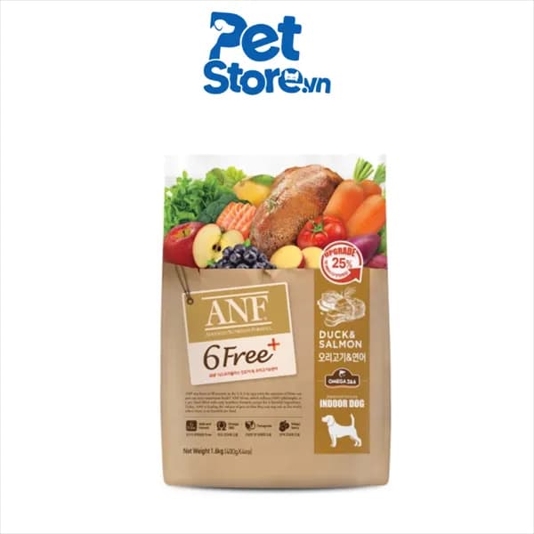 Hạt Cho Cún ANF 6Free Plus - Vị Vịt & Cá Hồi 1.6kg