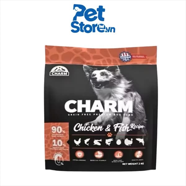 Hạt Cho Cún Charm - Vị Gà & Cá 2kg