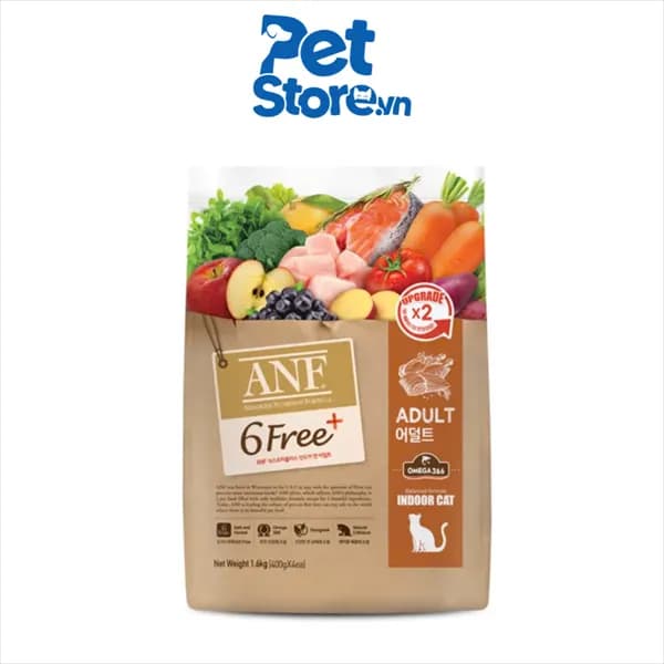 Hạt Cho Mèo ANF 6Free Indoor Adult - Mèo Trưởng Thành Trong Nhà 1.6kg
