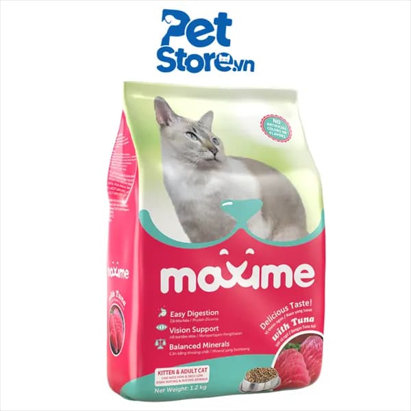Hạt Cho Mèo Maxime Kitten & Adult Tuna - Mọi Lứa Tuổi Vị Cá ngừ 1.2kg
