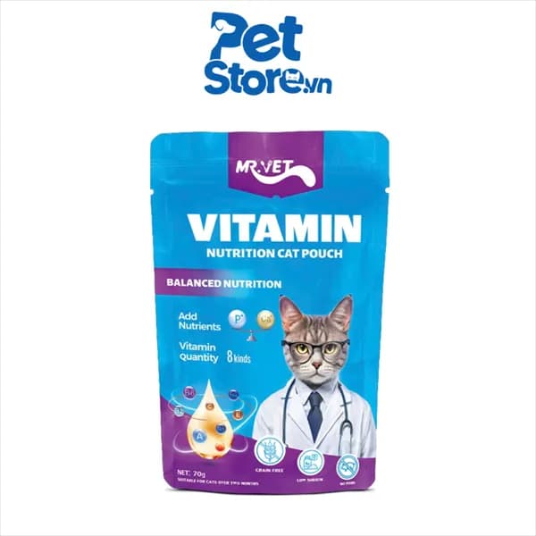 Pate Cho Mèo Mr Vet - Vitamin 70g