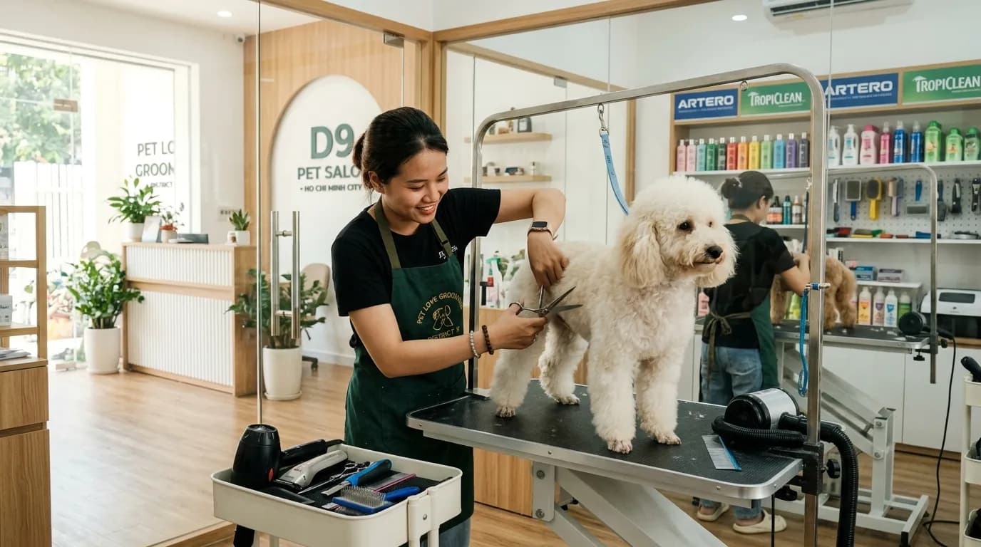 Tiệm spa grooming thú cưng chuyên nghiệp tại Quận 9