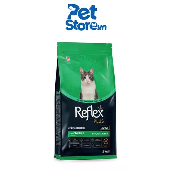 Thức Ăn Hạt Cho Mèo Reflex Plus Adult - Vị Gà 1.5kg