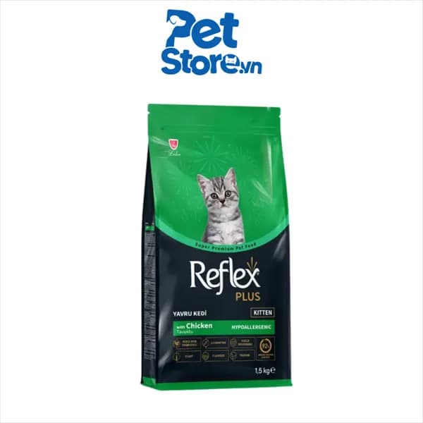 Thức Ăn Hạt Cho Mèo Reflex Plus Kitten - Vị Gà 1.5kg