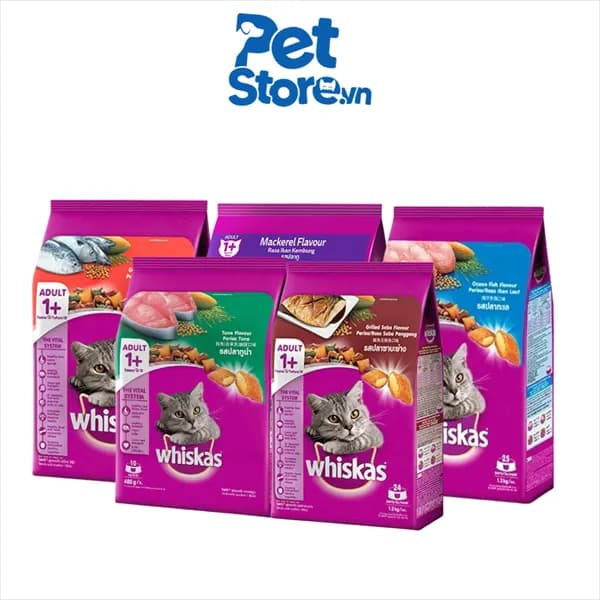 Thức Ăn Hạt Cho Mèo Whiskas Adult - Dành Cho Mèo Trưởng Thành 1.2kg