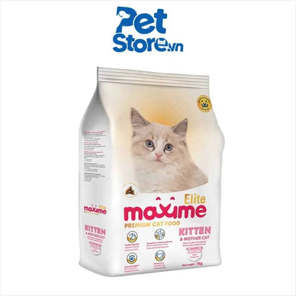 Hạt Cho Mèo Maxime Elite Kitten & Mother Cat - Mèo Mẹ & Mèo Con 1kg