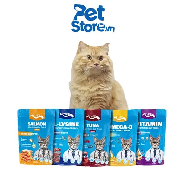 Pate Cho Mèo Mr Vet - Bone - Tôm gà 70g