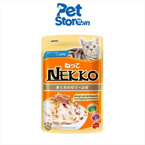Pate Cho Mèo Nekko - Công Thức Sốt Cá Ngừ Dinh Dưỡng 70g