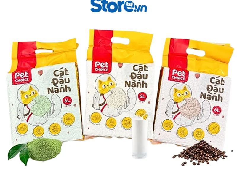Cát Vệ Sinh Đậu Nành Cho Mèo Petchoice 6L
